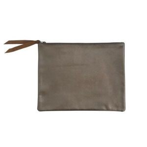 Lalla Marrakech Bronze Leather Clutch